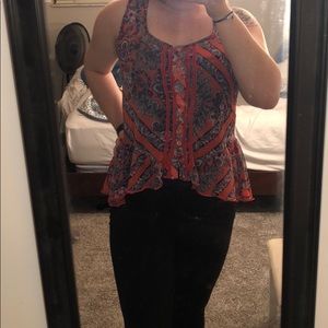 High low button up top